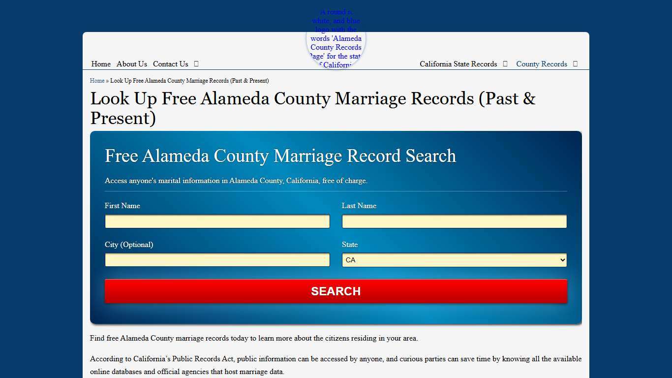 Look Up Free Alameda County Marriage Records (Past & Present)